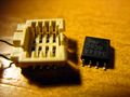 Thumbnail for File:Soic8 socket with chip.jpg
